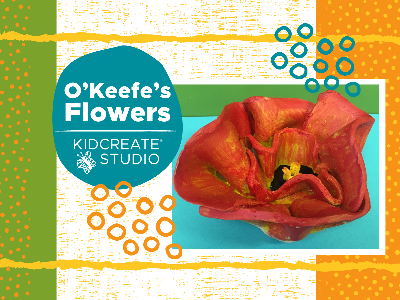 Kidcreate Studio - Bloomfield. O'Keefe's Flowers Homeschool Workshop (5-12 Years)